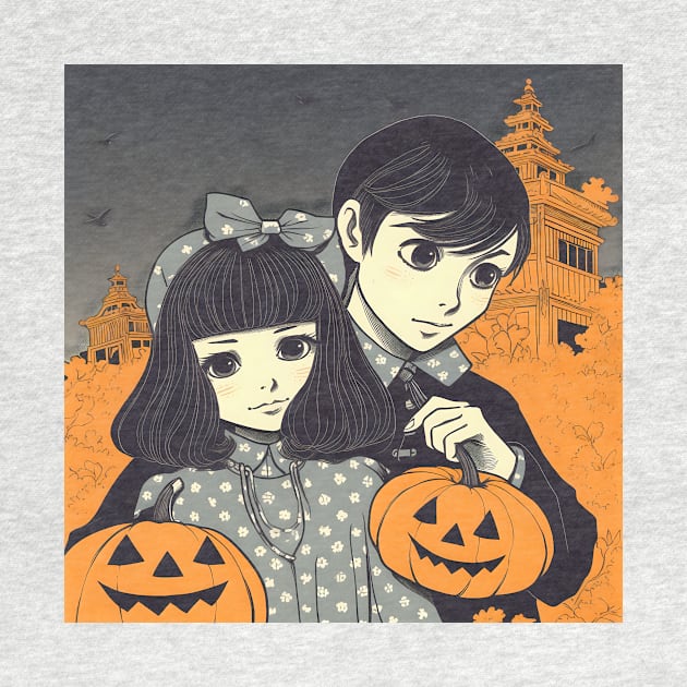 Halloween Couple with Pumpkin by KOTYA